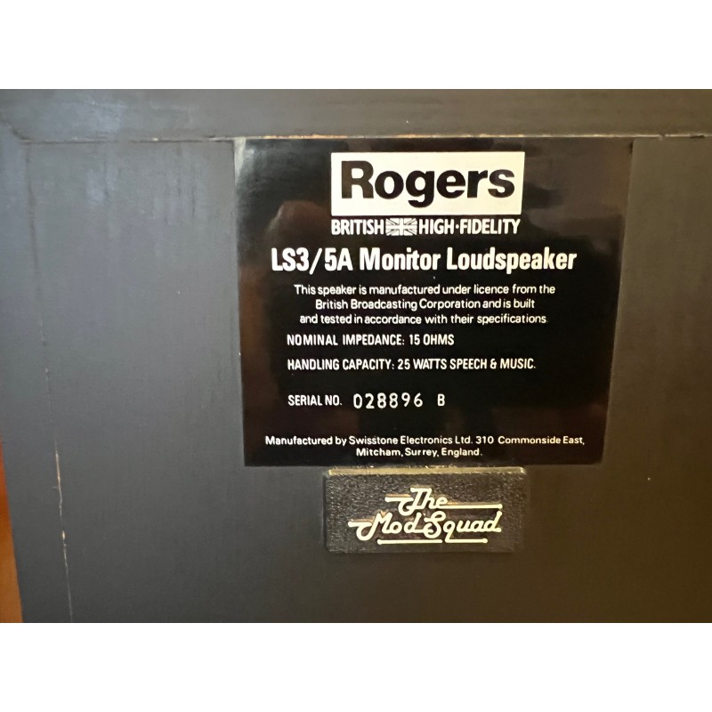 Enceintes ROGERS LS3/5a Monitor 15 Ohms - Vintage 1979, état Occasion Mais Fonctionnel